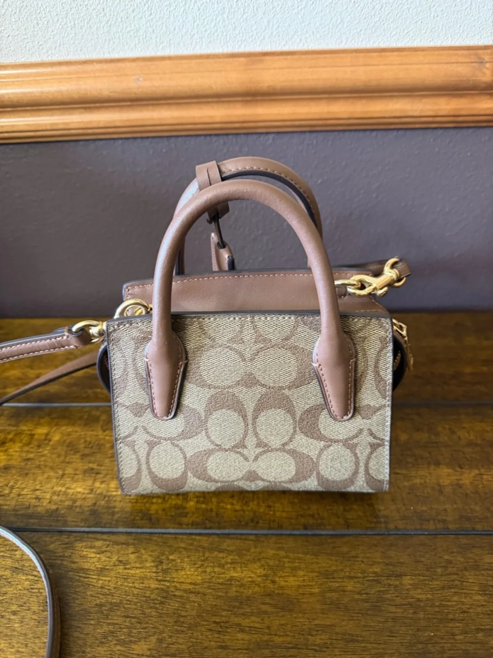 ✨NWOT Coach Andrea Mini Carryall – Signature Canvas Crossbody ✨ - Picture 8 of 11